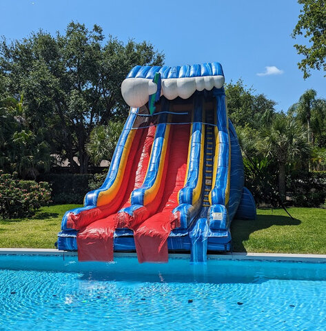 24ft Double-Lane Slide for Pools (S47) 24ft Double-Lane Slide for Pools (S47)