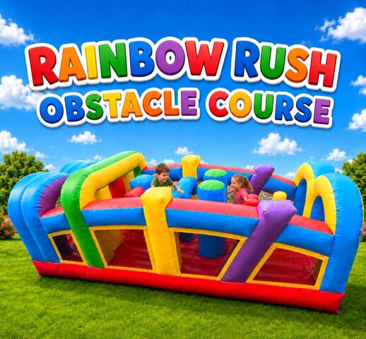 20ft Rainbow Rush Obstacle Course (O74)