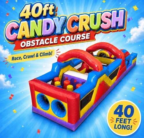 40ft Candy Crush Obstacle Course (75)